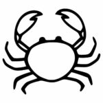 Simple Crab Tattoo PNG Transparent SVG Vector