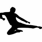 Jumping Kick Silhouette PNG Transparent SVG Vector