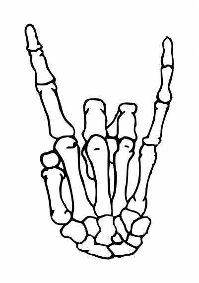 Skeleton Rock On Hand PNG Transparent SVG Vector