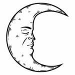 Sleeping Half Moon PNG Transparent SVG Vector