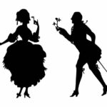 18Th Century French Couple Silhouette PNG Transparent SVG Vector