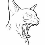 Yawning Cat Tattoo PNG Transparent SVG Vector