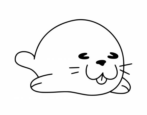 Baby Seal Small Tattoo PNG Transparent SVG Vector