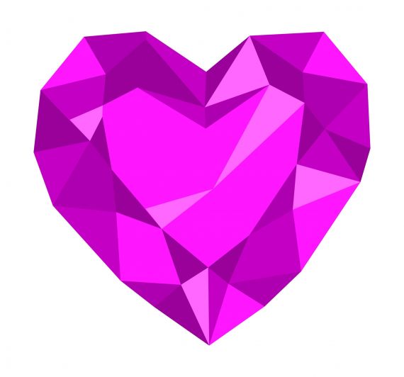 Pink Heart Diamond PNG Transparent