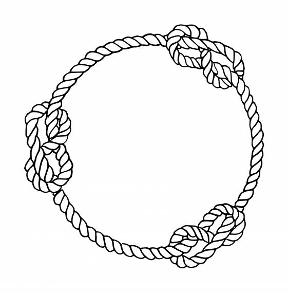 Rope Circle Frame PNG Transparent SVG Vector