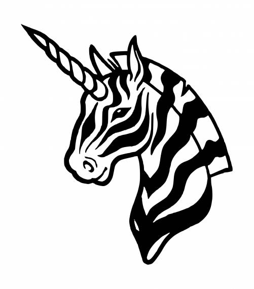 Zebra Unicorn Tattoo PNG Transparent SVG Vector