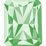 Green Diamond Emerald Cut Clipart PNG Transparent