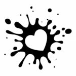 Heart Splatter PNG Transparent SVG Vector