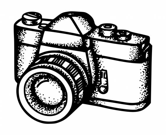 Photo Camera Dotted Tattoo PNG Transparent SVG Vector