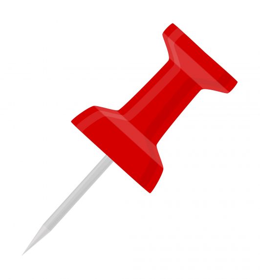Red Thumbtack Push Pin Clipart PNG Transparent