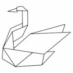 Small Origami Swan Tattoo PNG Transparent SVG Vector