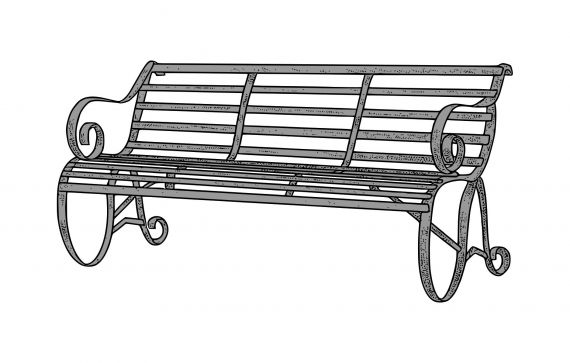 Steel Bench Clipart PNG Transparent