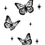 Butterflies Tattoo PNG Transparent SVG Vector
