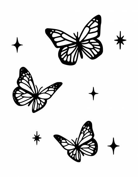 Butterflies Tattoo PNG Transparent SVG Vector