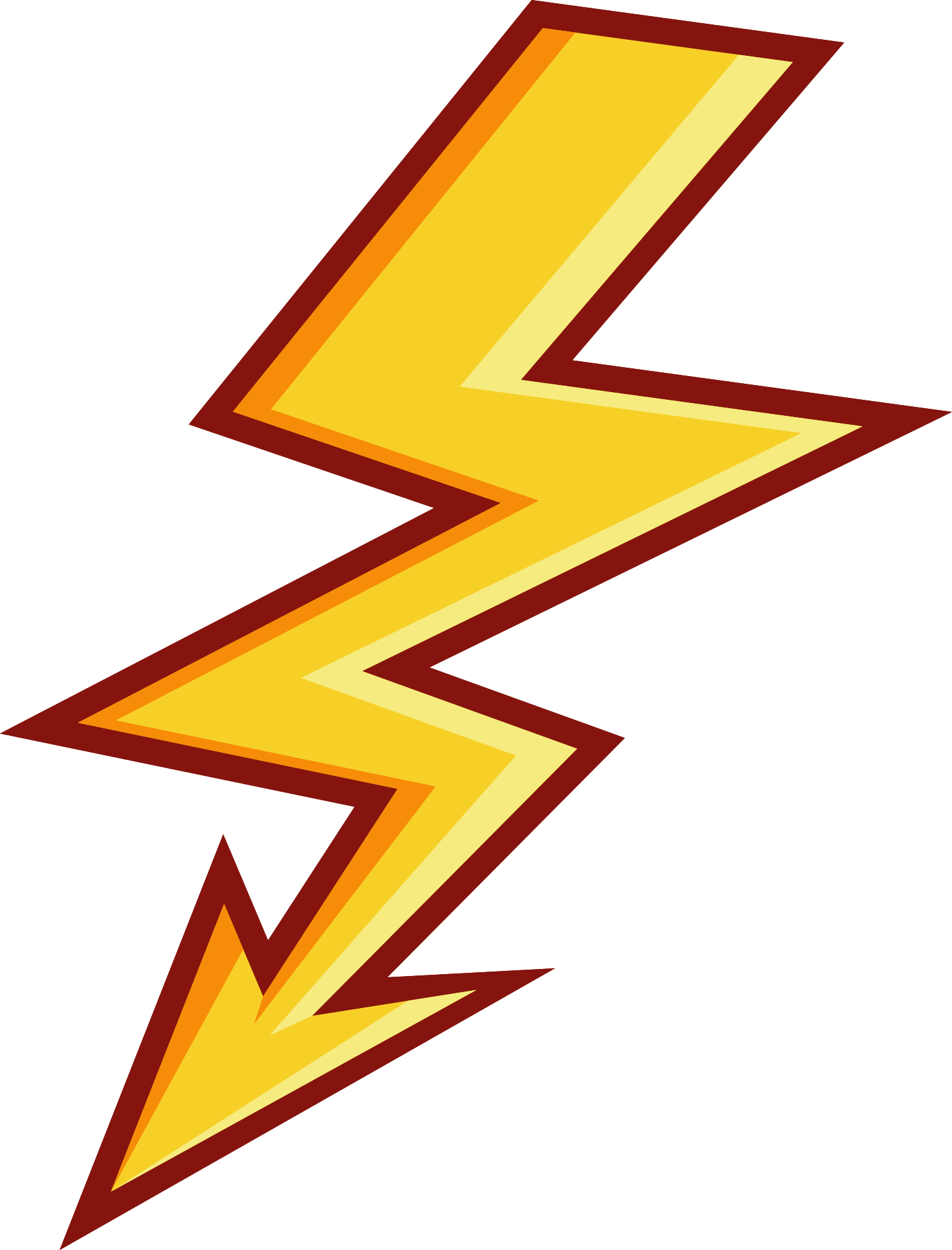 Cartoon Lightning Bolt (PNG Transparent) 