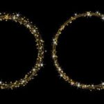 Circle Frame Glitter Glowing Star (PNG Transparent)