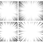 Comic Radial Lines Frame (PNG Transparent)