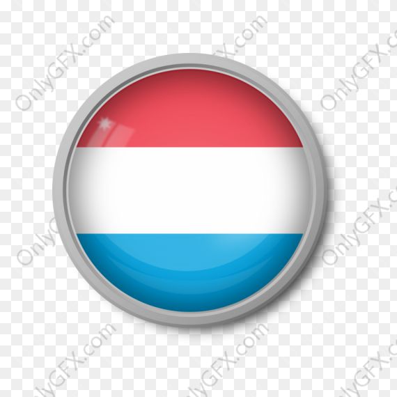 Flag Of Eu Countries Round 3d Button (PNG Transparent)