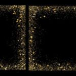 Gold Glitter Confetti Frame (PNG Transparent)