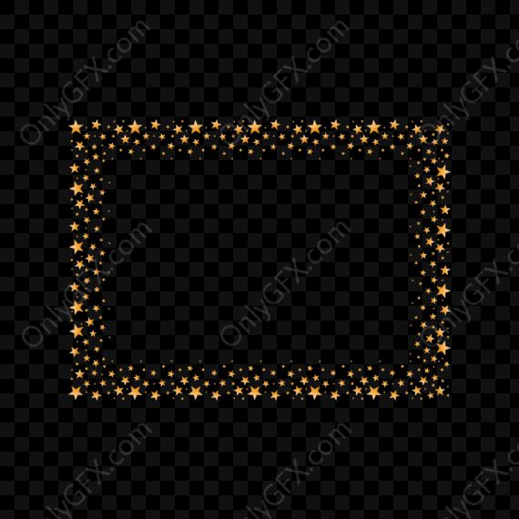 Gold Star Frame (PNG Transparent)