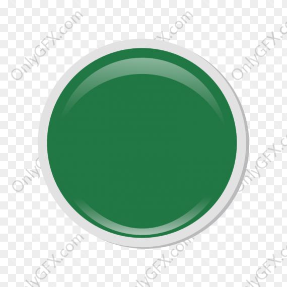 Green Circle Round 3d Button (PNG Transparent)