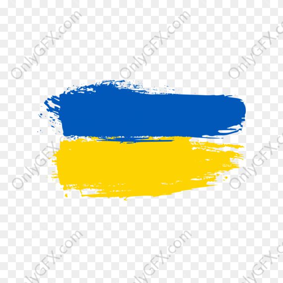 Grunge Brush Stroke Flag Ukraine (PNG Transparent)