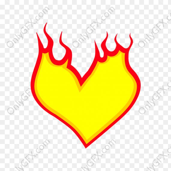 Heart Fire (PNG Transparent)