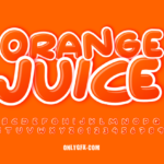 Orange Juice Alphabet Font (EPS, SVG)