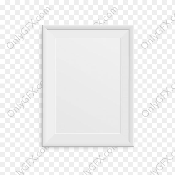 Realistic White Picture Frame Vector (EPS, SVG, PNG Transparent)