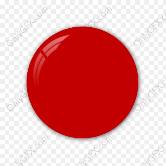 Red Circle Round 3d Button (PNG Transparent)