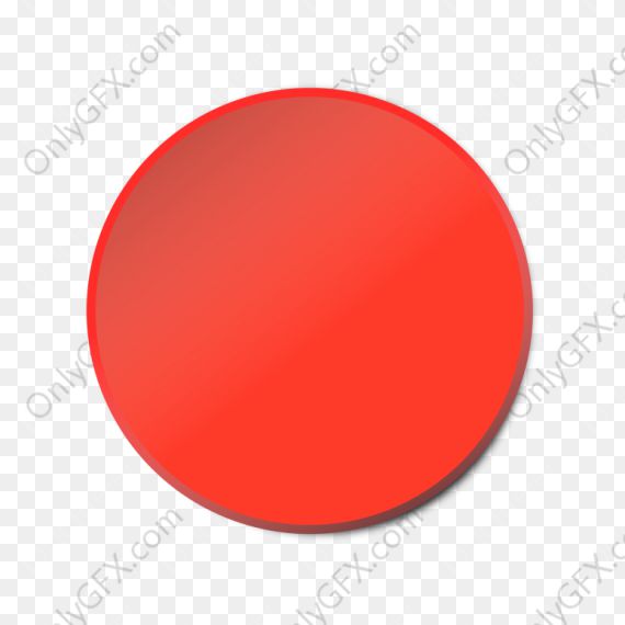 Red Circle Round 3d Button (PNG Transparent)