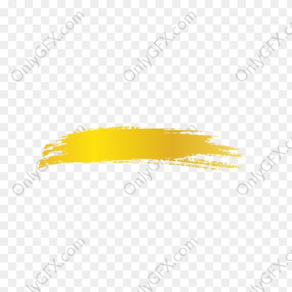 Simple Gold Brush Stroke Banner (PNG Transparent)