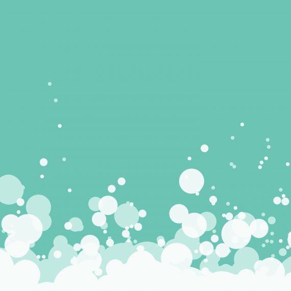 Soap Bubbles Foam Background (PNG)