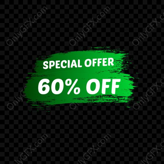 Special Offer Discount Tags Grunge Brush Stroke (PNG Transparent)