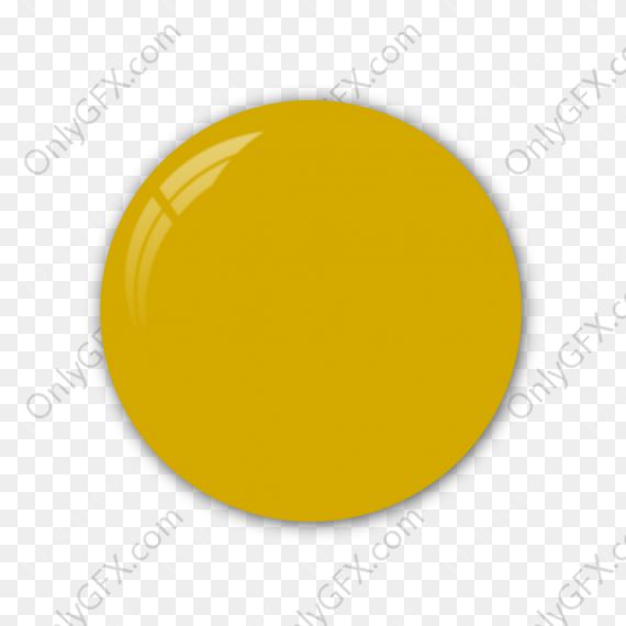 Yellow Orange Circle Round 3d Button (PNG Transparent)
