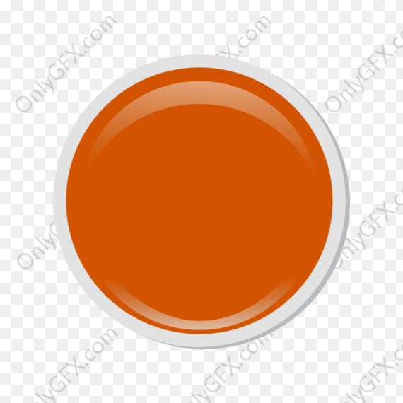Yellow Orange Circle Round 3d Button (PNG Transparent)