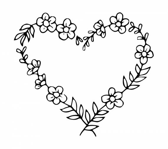 Flower Heart Tattoo PNG Transparent SVG Vector