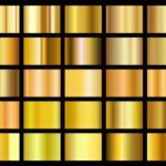 Set of Gold Gradients Ready to Use Vector (SVG)