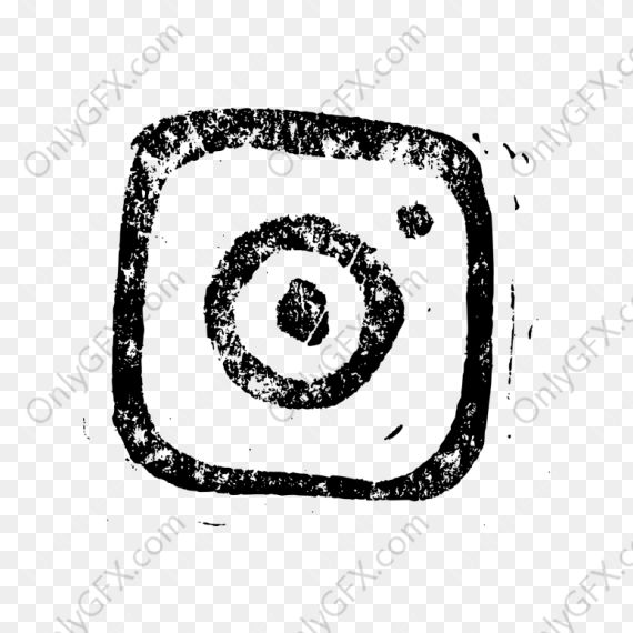 Instagram Logo Grunge Stamp (PNG Transparent)