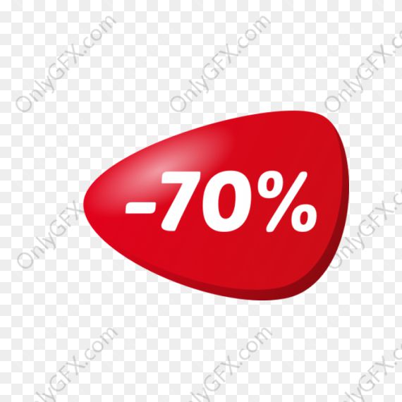 Red Discount Sticker Tag Label (PNG Transparent)
