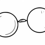 Round Eye Glasses Simple Tattoo PNG Transparent SVG Vector