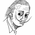 Salvador Dali Portrait Drawing PNG Transparent SVG Vector