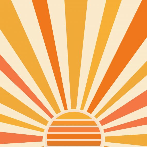 Sun Retro Background (PNG)