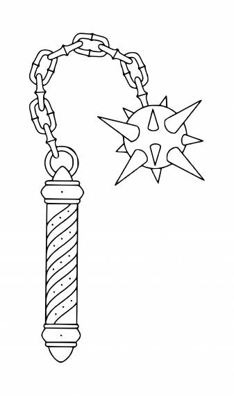 Weapon Mace Tattoo PNG Transparent SVG Vector