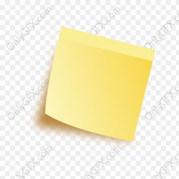 Yellow Stick Note (PNG Transparent)