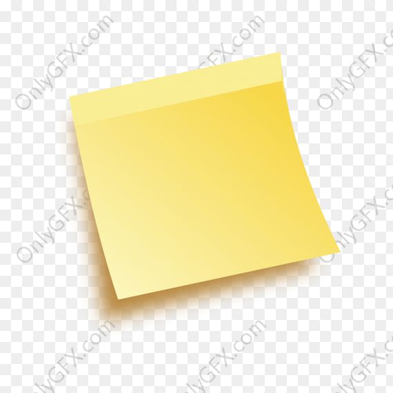 Yellow Stick Note (PNG Transparent)