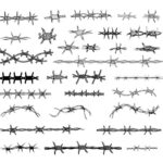 Barbed Wire Tattoo Set Vector (EPS, SVG)