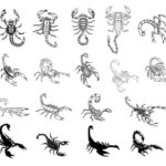 Scorpion Tattoo Set Vector (EPS, SVG)