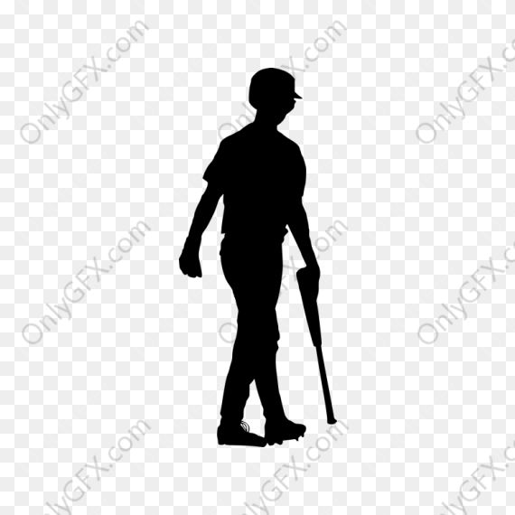 Baseball Silhouette (PNG Transparent)