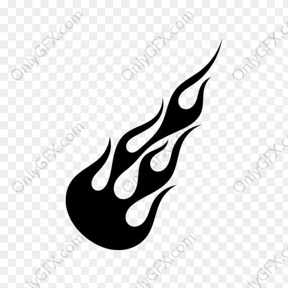 Hot Race Fire Flame Silhouette (PNG Transparent)